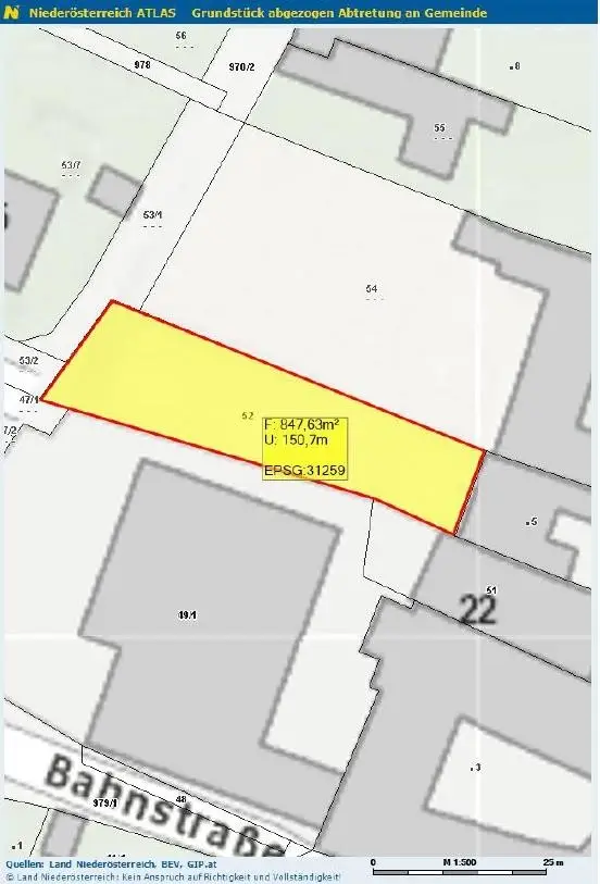 Lageplan Grundstück