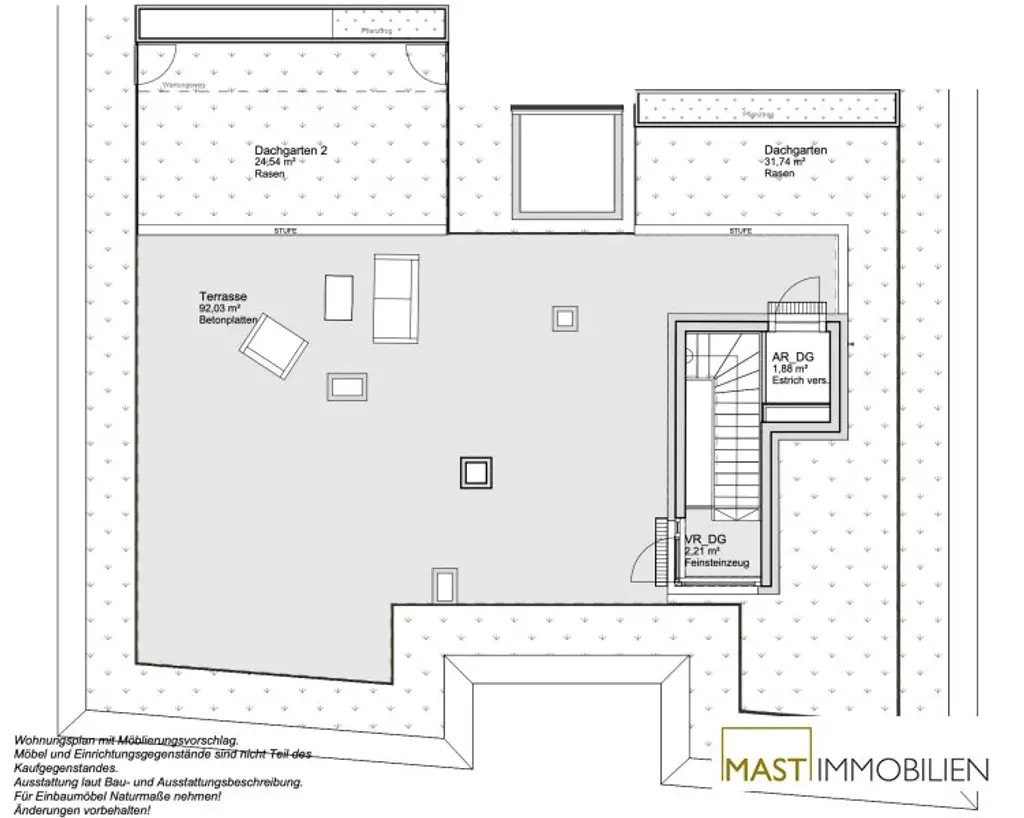 *Absolutes Unikat* Provisionsfreie 5-Zimmer Dachgeschosswohnung mit über 160 qm Freifläche unweit des Donauzentrums!