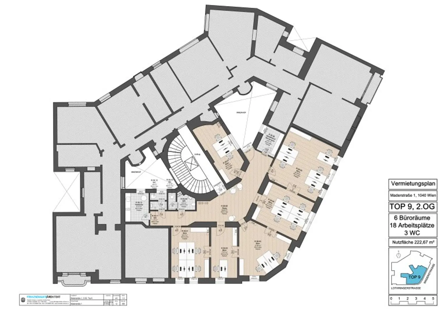 Modernes Büro im Stilaltbau direkt beim Schwarzenbergplatz/Karlsplatz ZU VERMIETEN