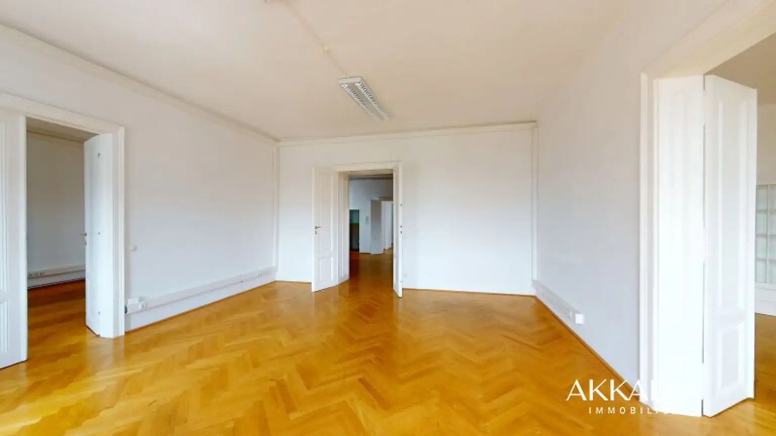 Altbaubüro mit Blick in den Resselpark