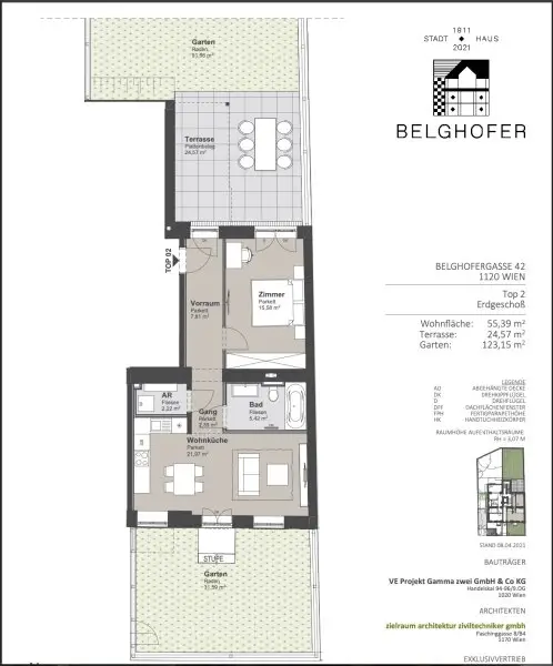 BELGHOFERHAUS 42 - Exklusive 2-Zimmer Wohnung in einem schönen Stadthaus