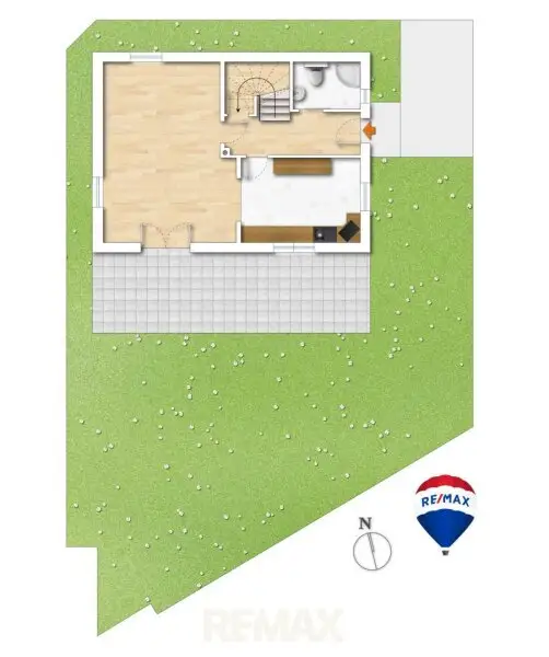 Grundriss EG mit Garten