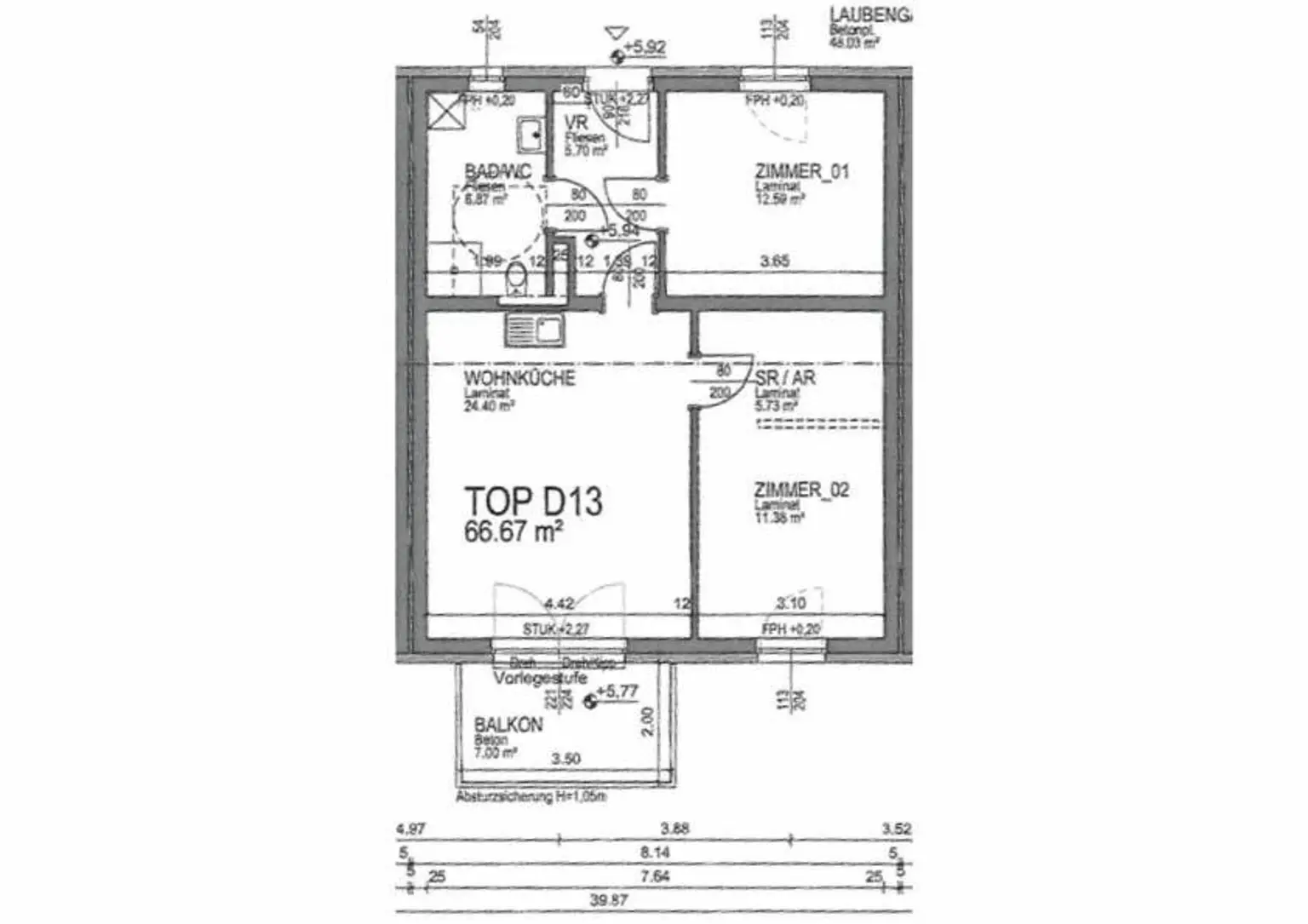 Moderne 3-Zimmer-Wohnung mit Balkon