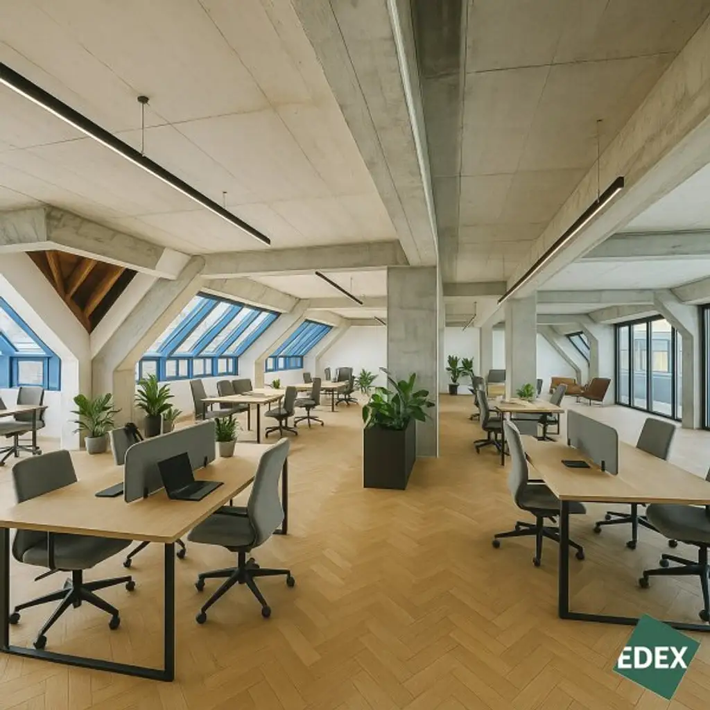 Erstbezug | Rohbau-Büro auf zwei Ebenen im Dachgeschoss mit Gestaltungsspielraum