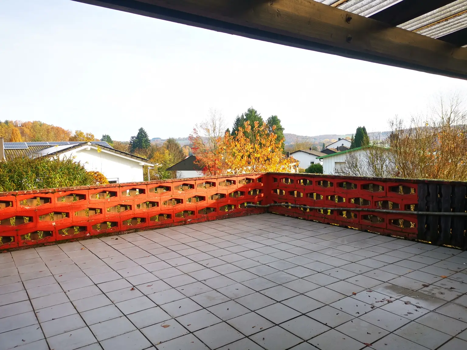 Terrasse über Doppelgarage