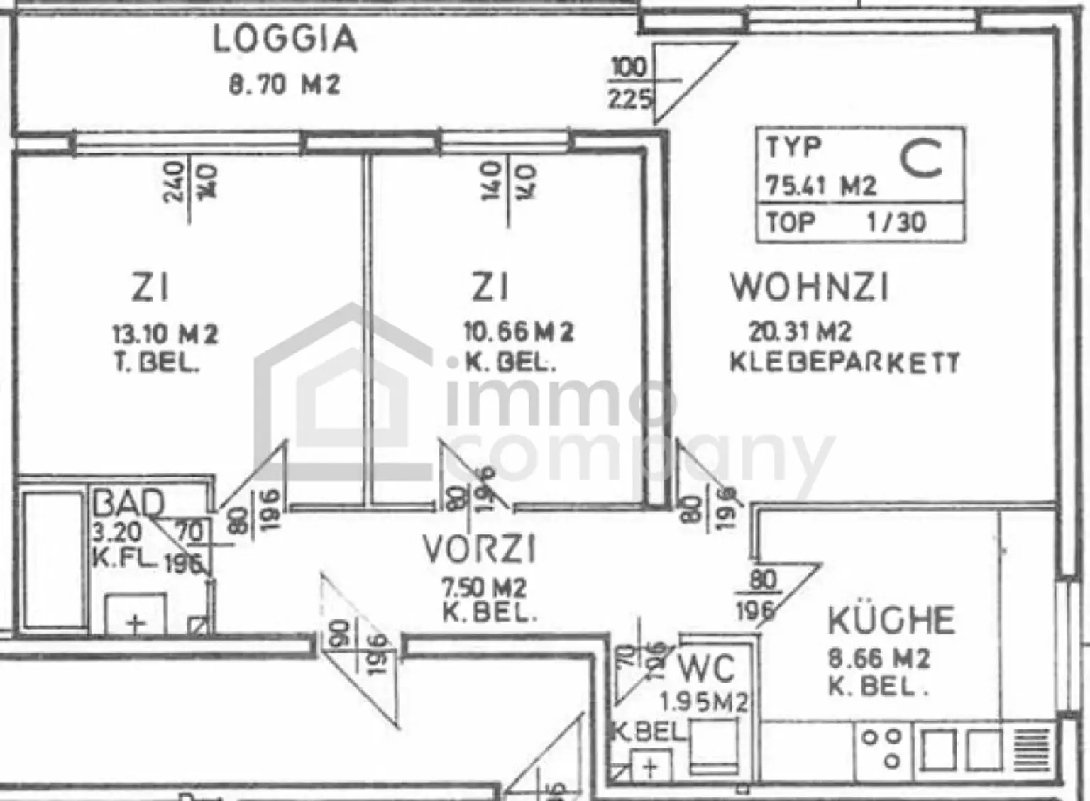 3 Zimmer Wohnung in super Ruhelage mit extrem viel Potenzial zum selbst gestalten in Rodaun