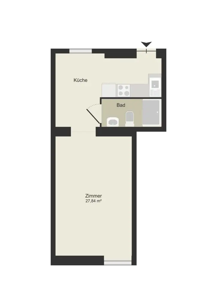 1 Zimmerwohnung I Ruhig I Hell I Hochparterre