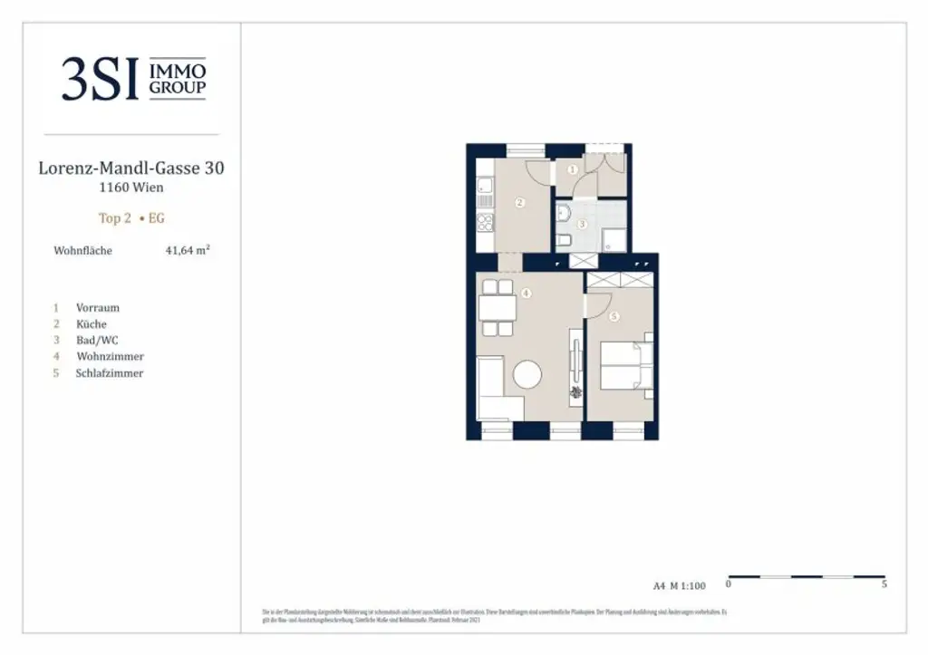 Erstbezug, helle 2-Zimmer Wohnung, Nähe Wilhelminenspital