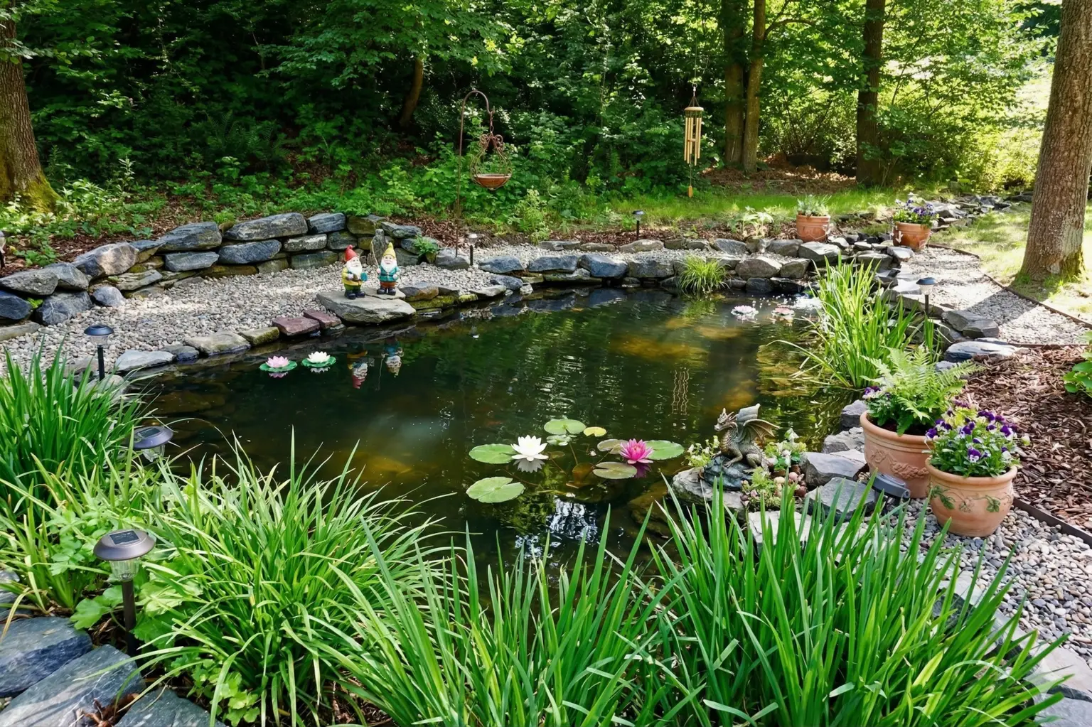 Teich am Grundstück