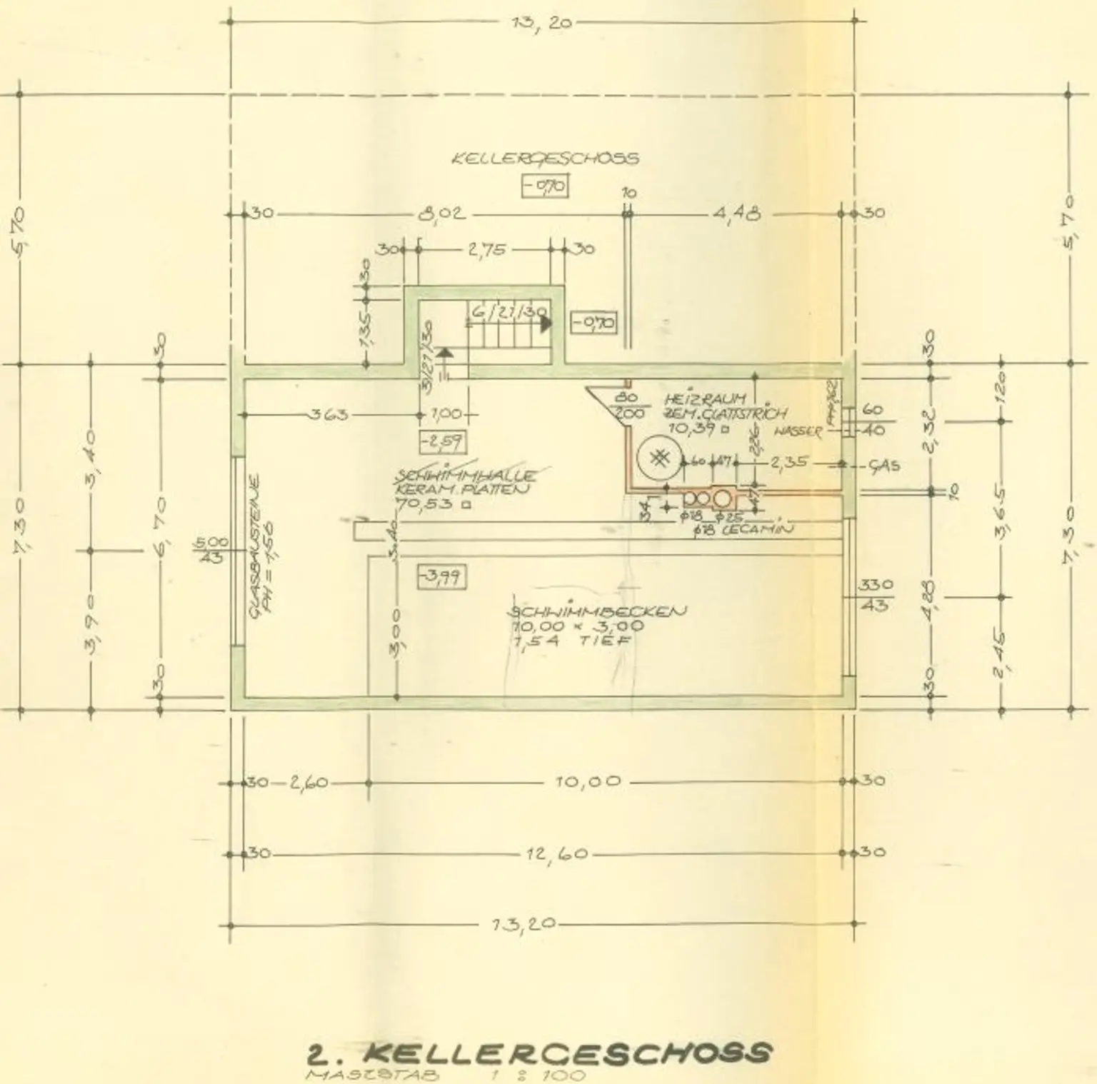 Plan 2. Kellergescho