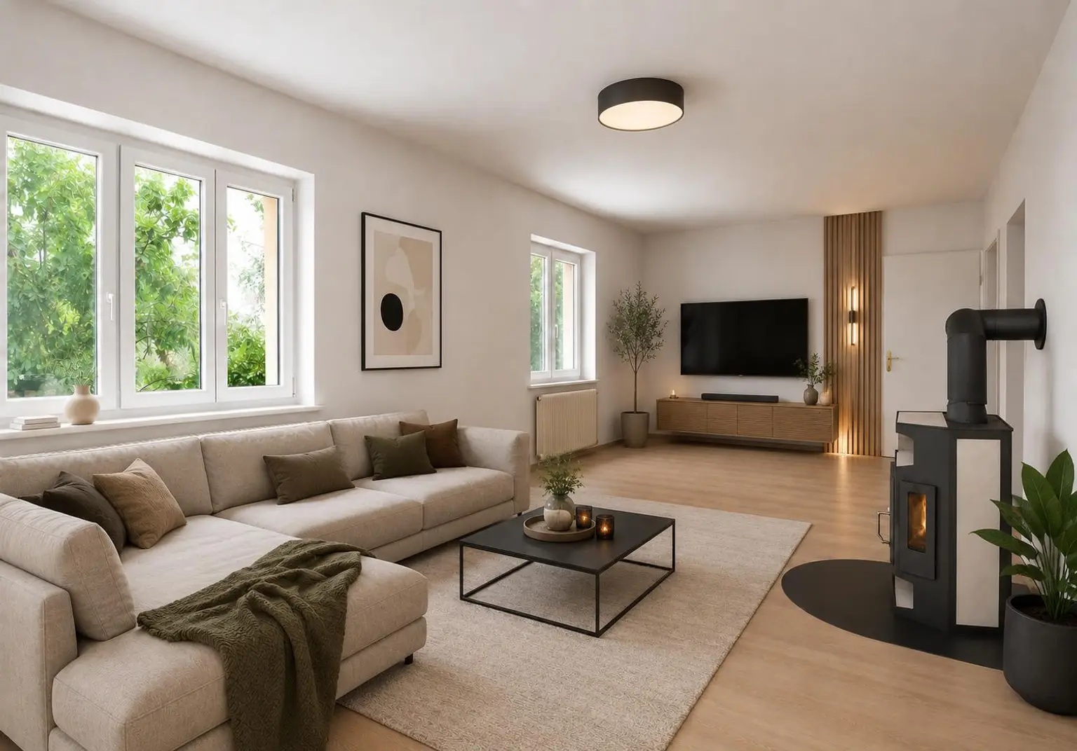 Wohnzimmer virtuell eingerichtet