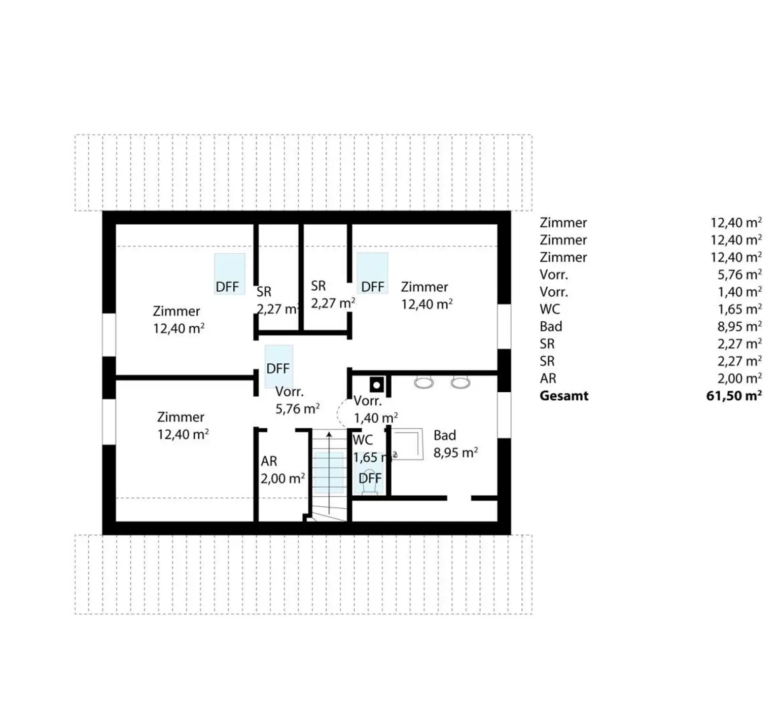 Dachgeschoß unmöbliert