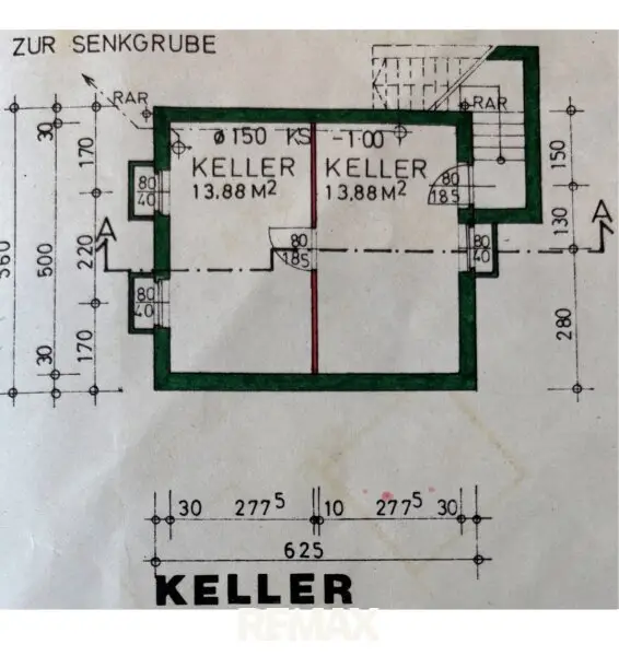 Originalplan Keller
