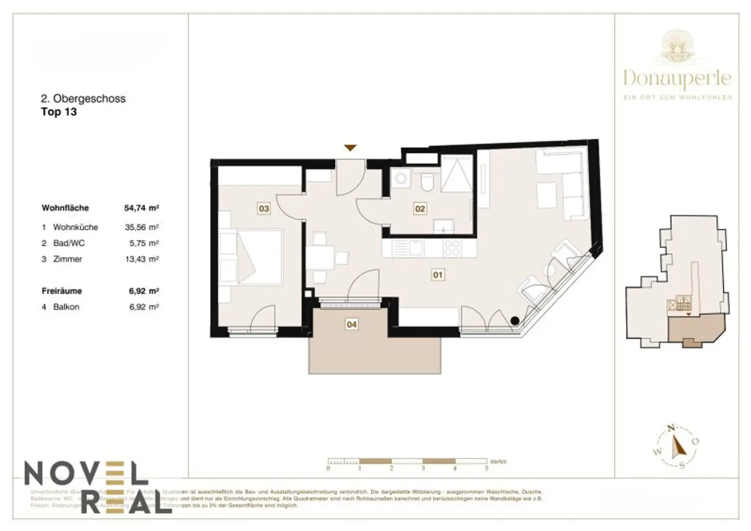 "DONAU PERLE" MODERNE 2-ZIMMER-WOHNUNG IN WIEN – ERSTBEZUG MIT BALKON!