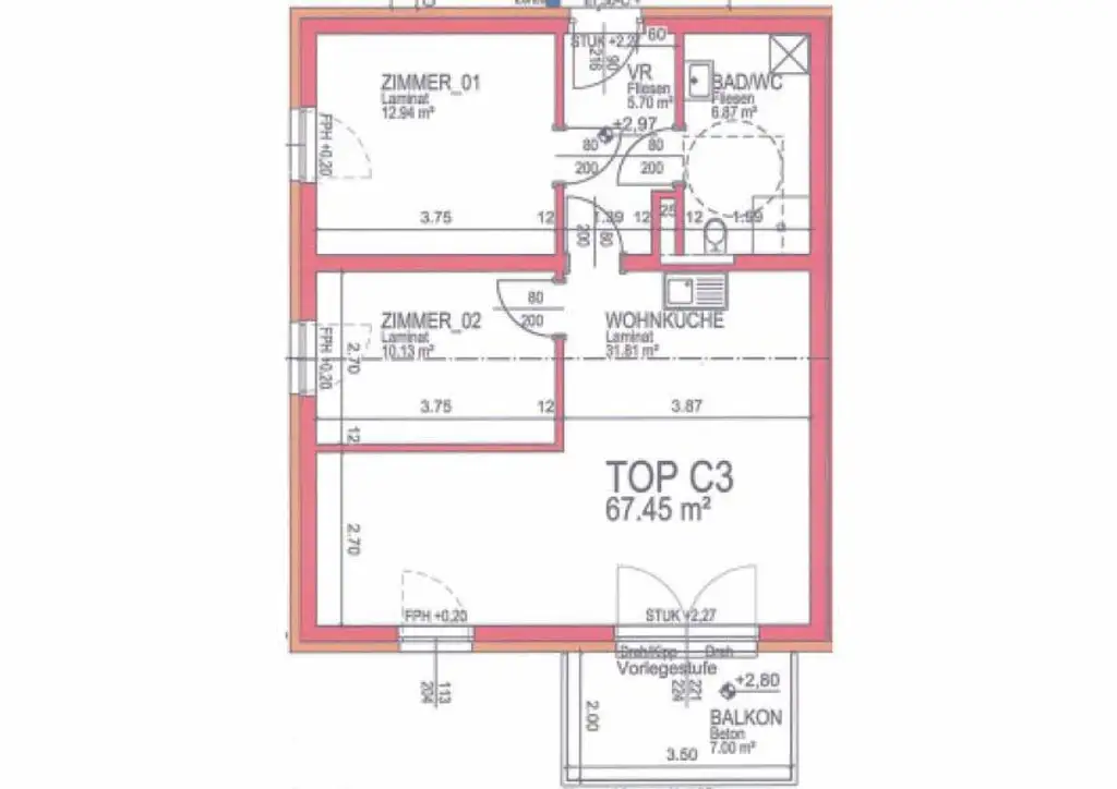 Helle 3-Zimmer-Wohnung mit Küche und Balkon!