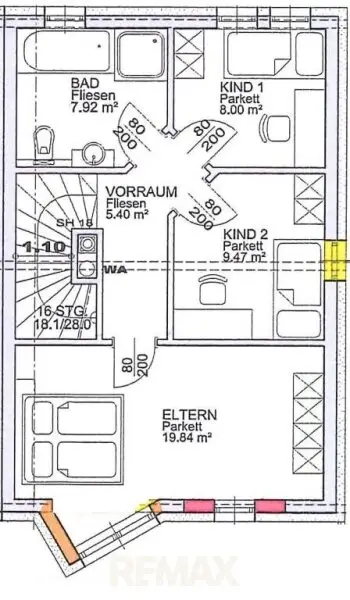 Grundriss 1. Stock