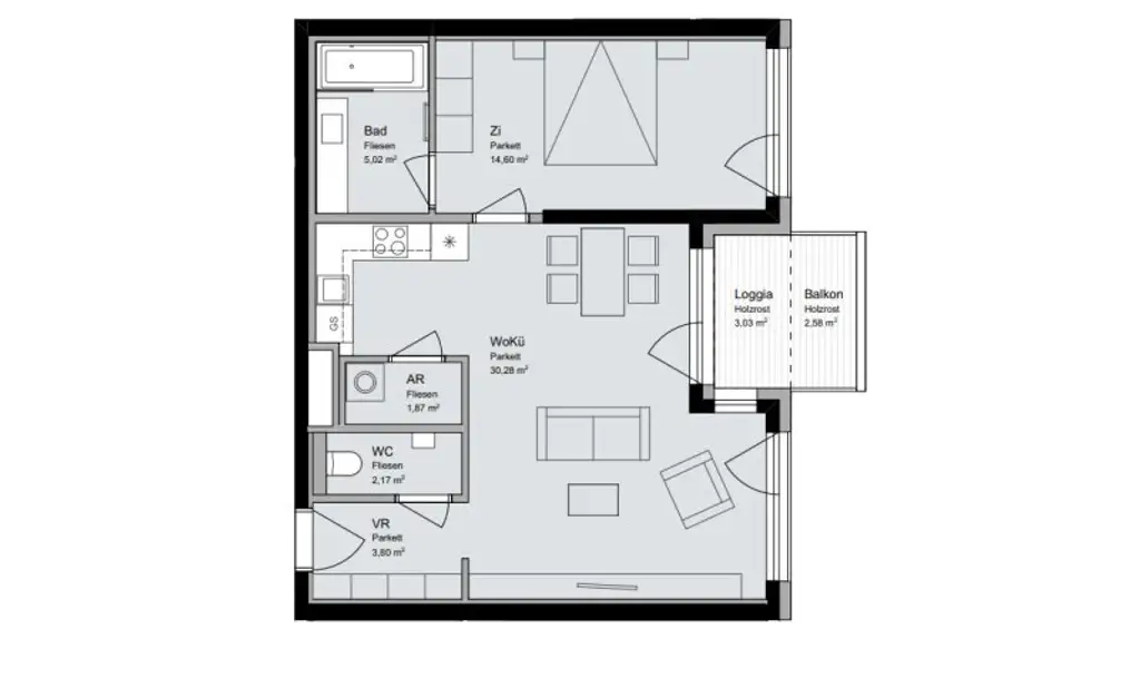 EDUART-Die Kunst des Wohnens: Hochwertiger 2-Zimmer ZWEITBEZUG mit ca. 6m² Balkon/Loggia! (6/7)