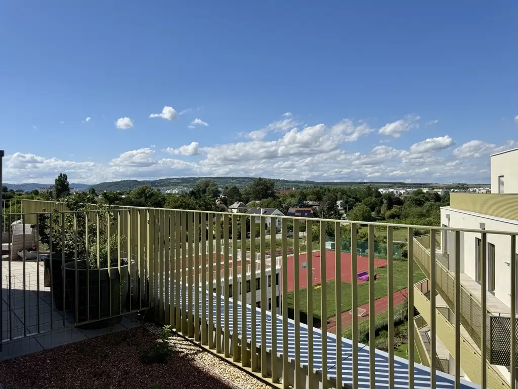 Neu und provisionsfrei! 3 Zimmer Wohnung mit Dachterrasse und Ausblick: Hirschfeld