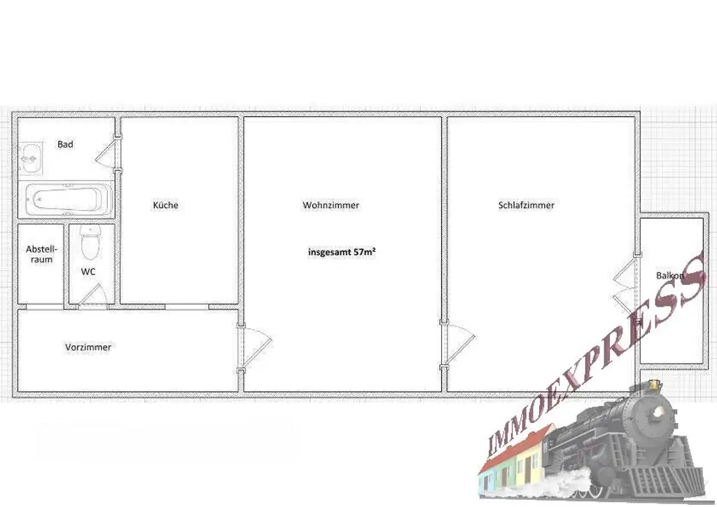 Helle 2-Zimmer-Wohnung mit Balkon & Innenhofblick in Mödling