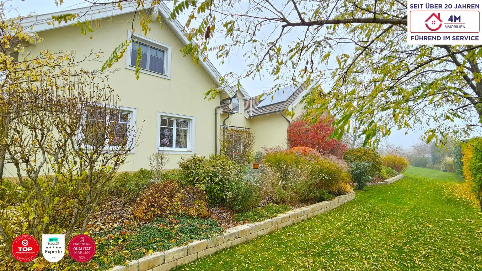 Exklusive Baumeister-Villa  (340 m²) mit PV-Anlage, Doppelgarage & großem Designergarten