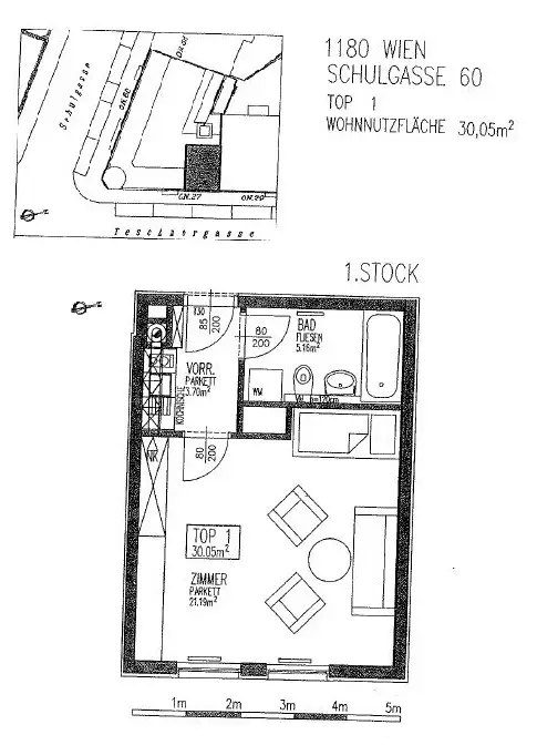 Wohnen beim Schubertpark - Helle Einzimmerwohnung in guter Lage!