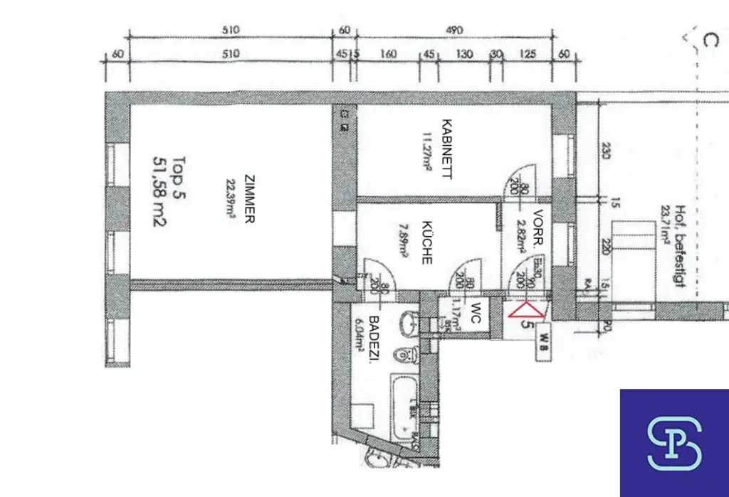 Provisionsfrei: Unbefristeter 51m² Altbau mit Einbauküche - 1140 Wien