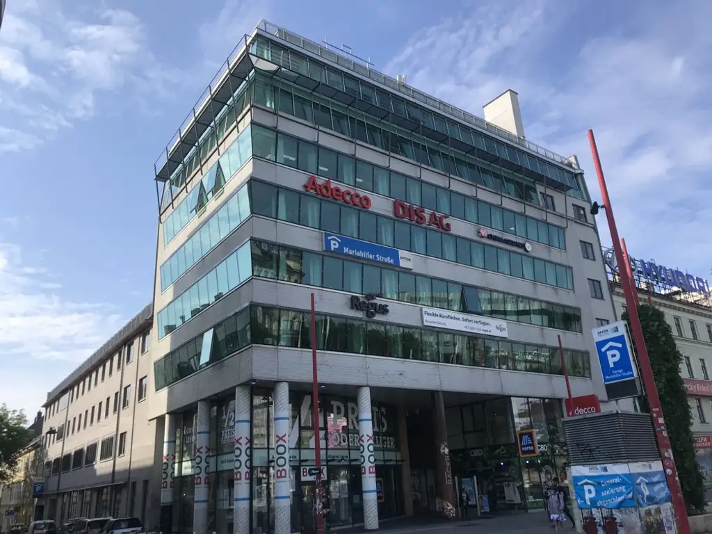 Flexibles Neubaubüro beim
 Westbahnhof nach Sanierung