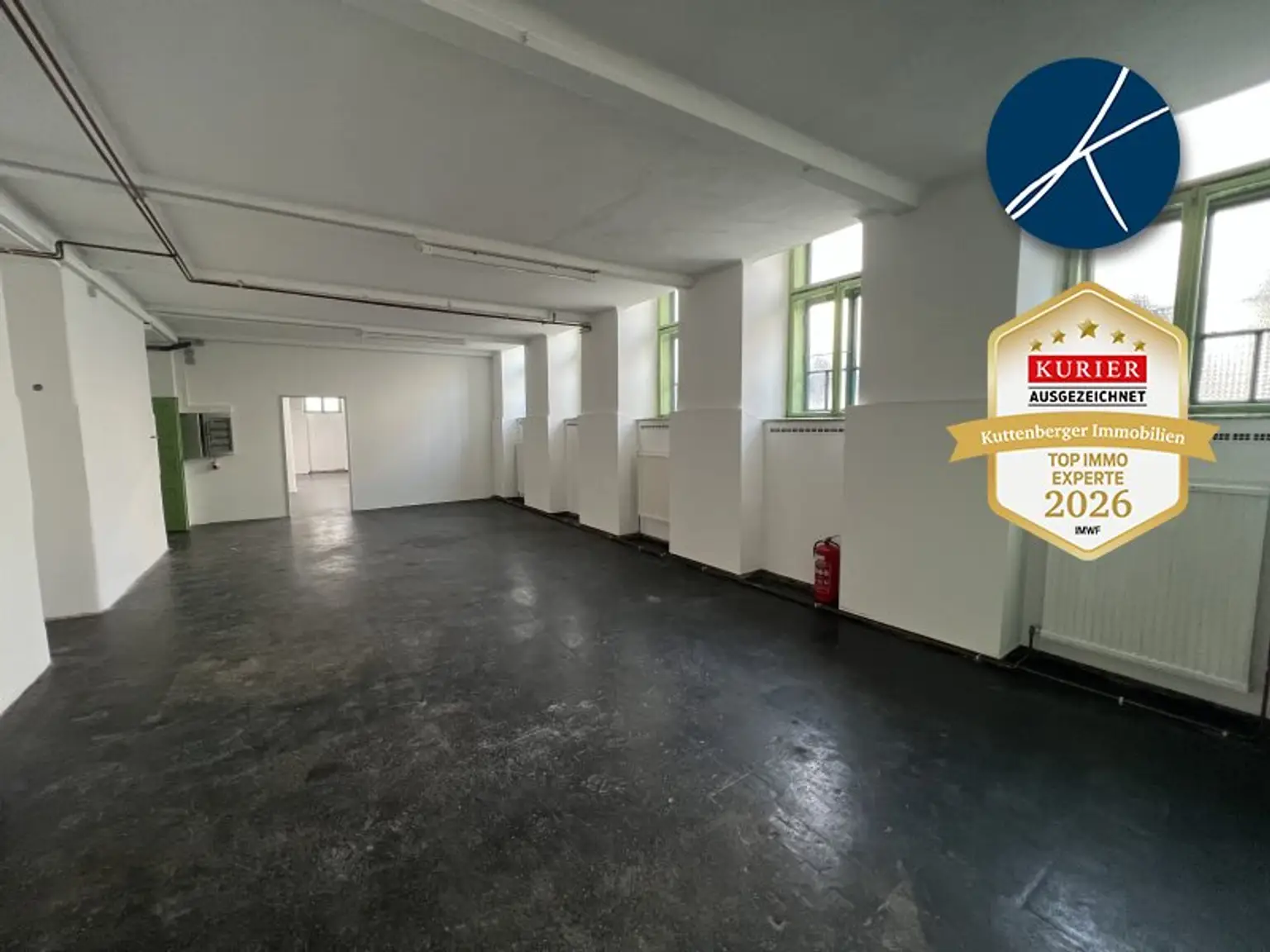 schöne Halle mit Gussasphalt