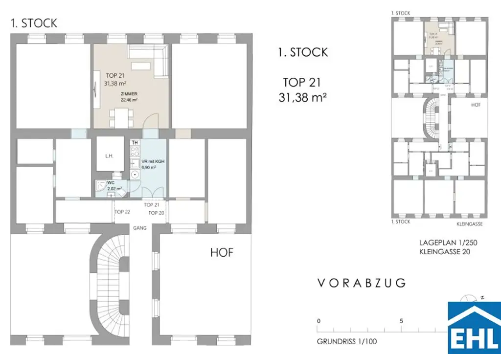 In U-Bahn-Nähe: Singlewohnung in wunderschönem Altbau
