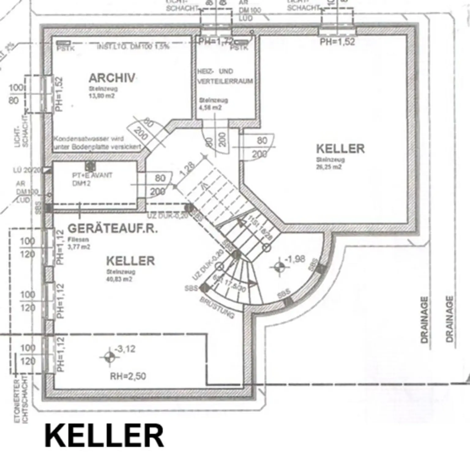 Grundriss Keller