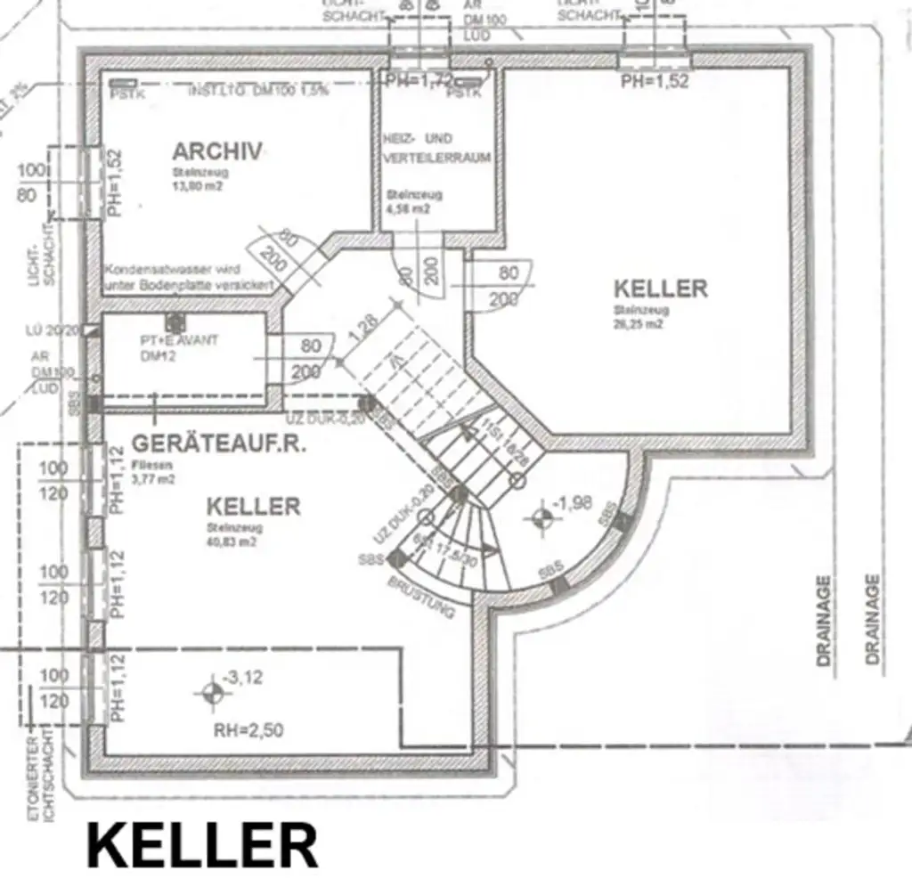 Grundriss Keller