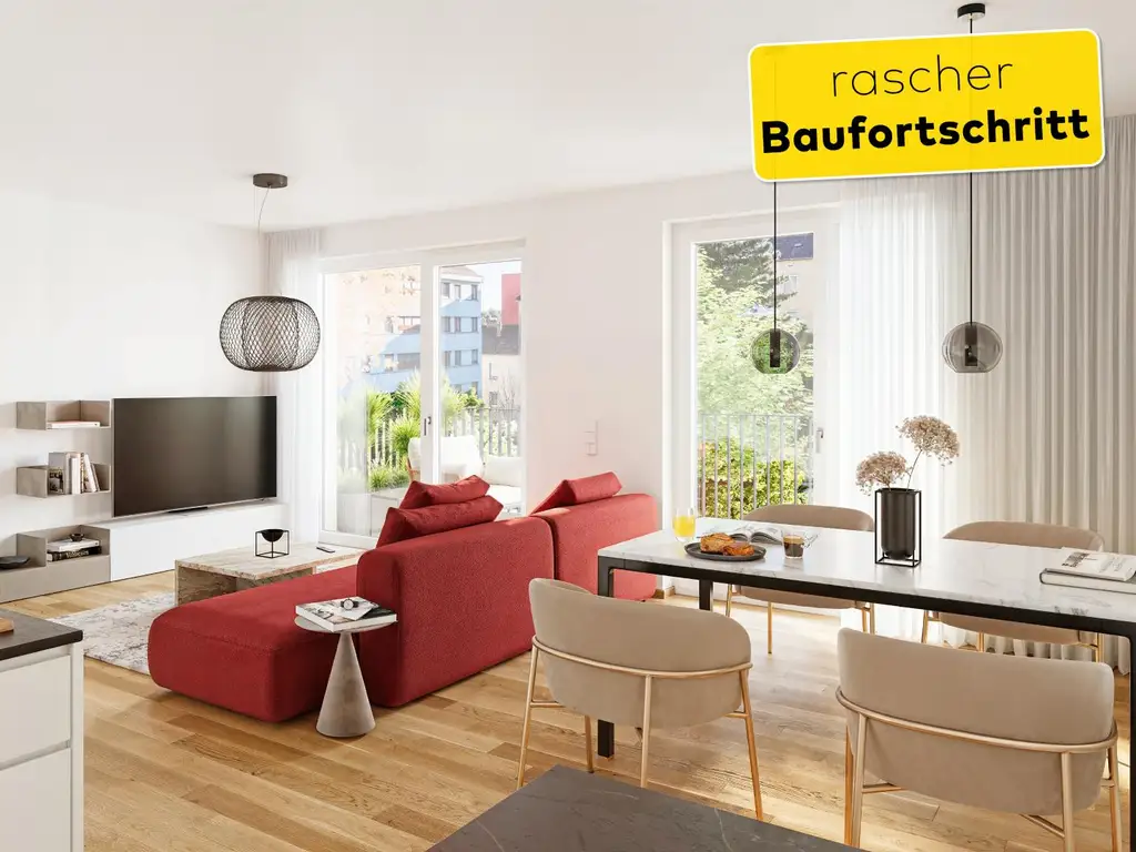 Rascher Baufortschritt! "PILLmein" - 2 Raumwohnung mit 10 m² Loggia (Top 2.4)