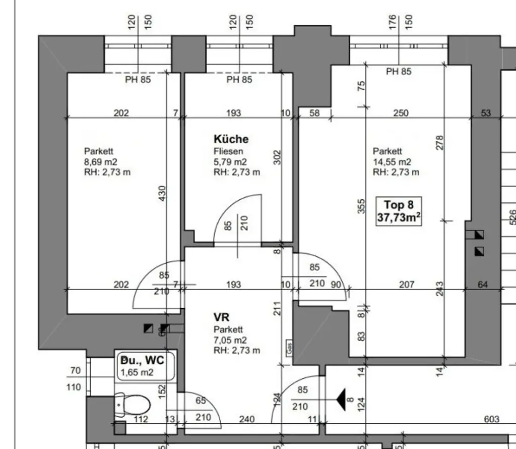 Sanierungsbedürftige 2-Zimmer Wohnung mit Ruhelage in den Innenhof! 1. Stock ohne Lift! Nähe Familienplatz und U3 Ottakring!