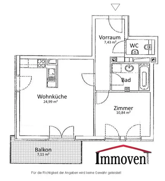 RUHELAGE -  2-Zimmerwohnung mit Balkon! (Mietbeginn 01.03.2026)
