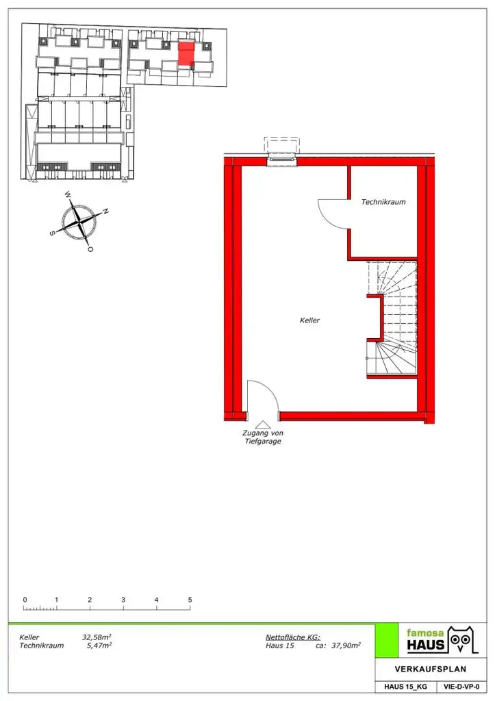 Provisionsfreies, ziegelmassives Reihenhaus mit 4 Zimmern, Keller, Terrasse, Eigengrund, Dachterrasse und Tiefgaragenplatz