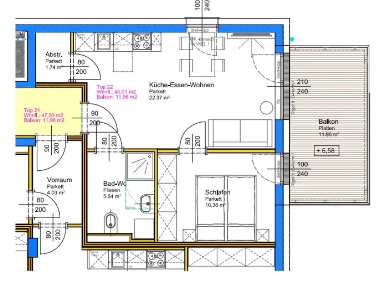 NEUBAU - ERSTBEZUG - Top 22 - Wunderschöne 2 Zimmerwohnung mit großem Balkon und eigenem Tiefgaragenplatz