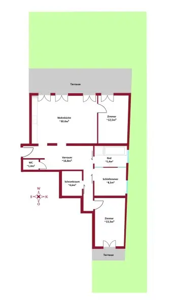 Alternativplan 4 Zimmer