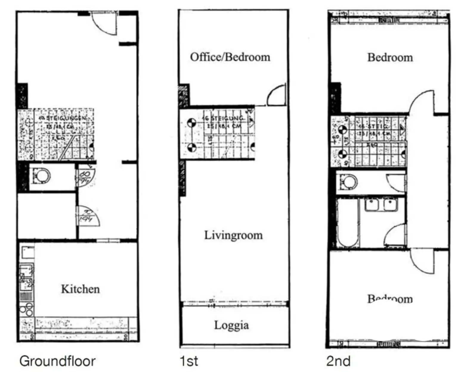 # SQ - MAISONETTE WOHNUNG IM REIHENHAUSSTIL MIT LOGGIA - 3 EBENEN