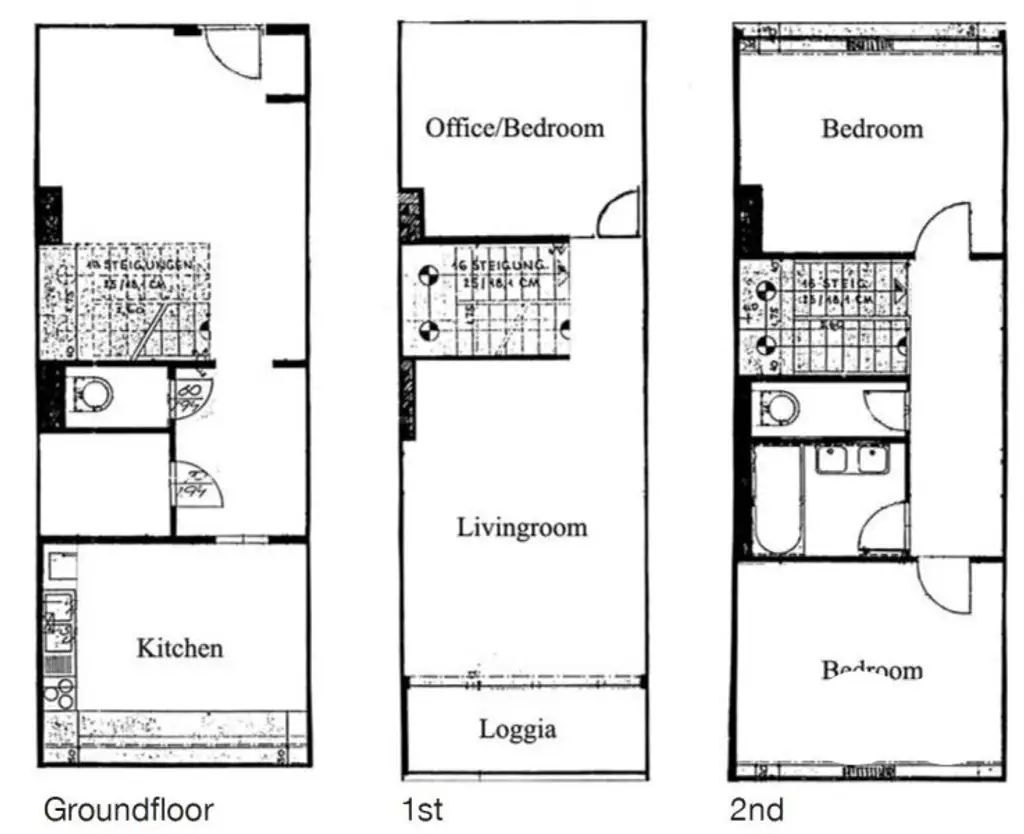 # SQ - MAISONETTE WOHNUNG IM REIHENHAUSSTIL MIT LOGGIA - 3 EBENEN