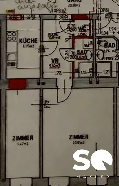 #SQ - SANIERUNGSBEDÜRTIGE WOHNUNG ca. 47 m² - 2 ZIMMER - 1120 WIEN