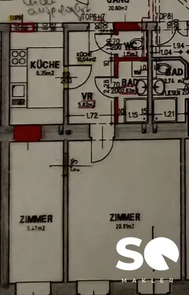 #SQ - SANIERUNGSBEDÜRTIGE WOHNUNG ca. 47 m² - 2 ZIMMER - 1120 WIEN