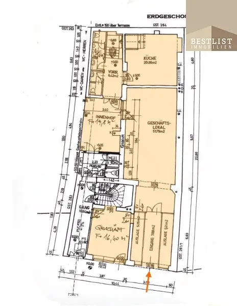 Charmantes Zinshaus in Badens Fußgängerzone