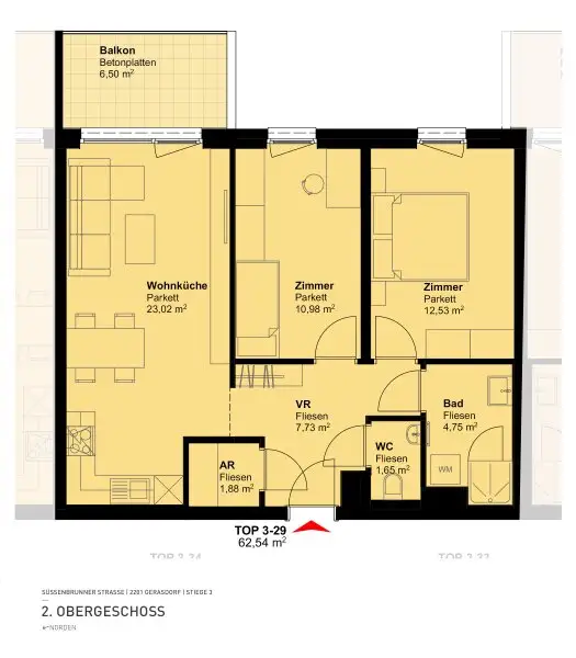 Erstbezug! Moderne 3-Zimmer-Wohnung in Gerasdorf bei Wien