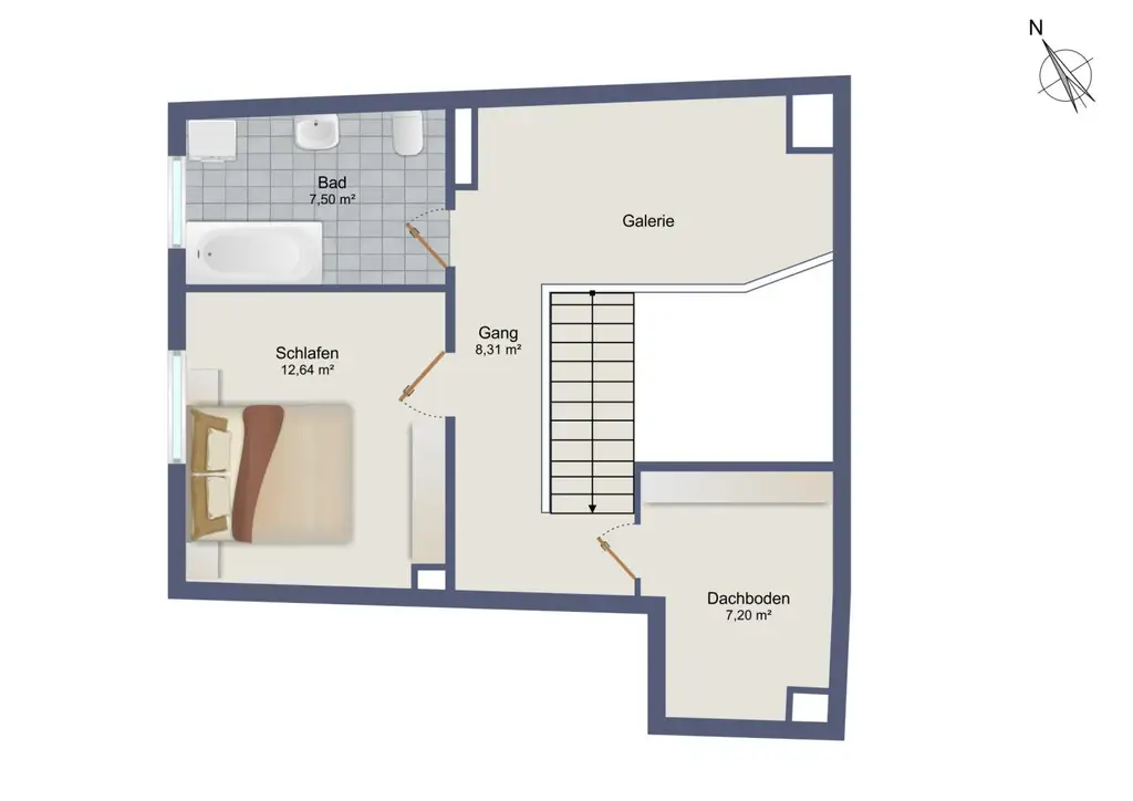 Charmante Maisonette-Wohnung mit Balkon und TG-Parkplatz
