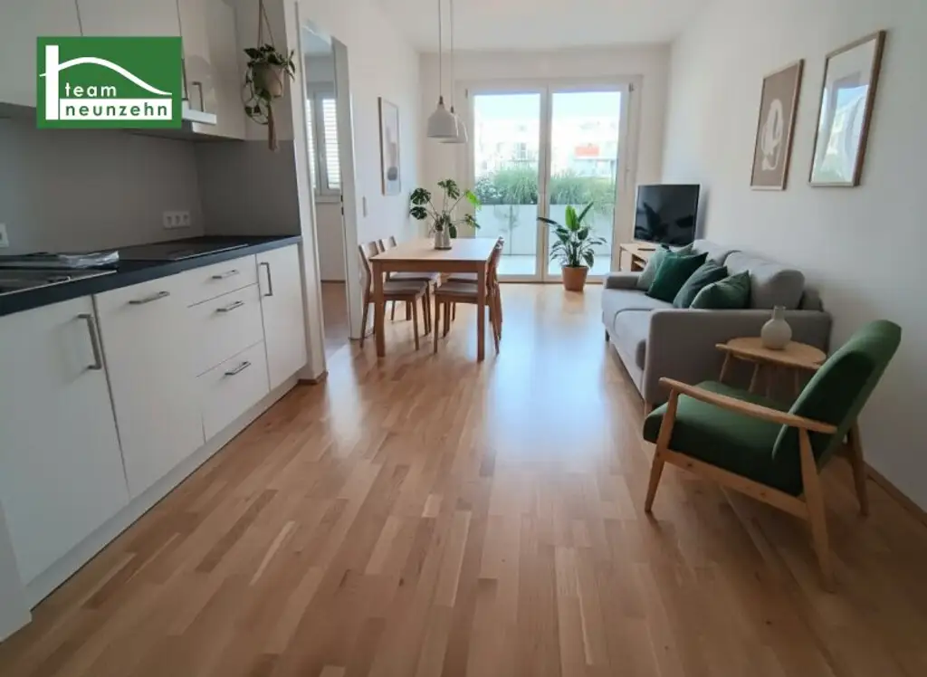 MITTEN IN DER STADT Ruhe auf der begrünten Terrasse genießen - 2 Zimmer Neubauwohnung. - WOHNTRAUM