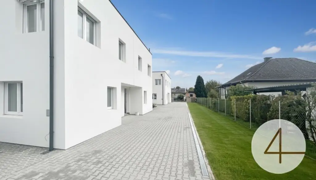 Top-Neubau in Markgrafneusiedl: 5-Zimmer-Ziegelhaus mit Eigengarten, Balkonen 2 Stellplätze – schlüsselfertig!