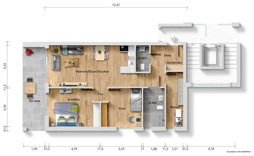 Grundriss EG - WE Nr. 3