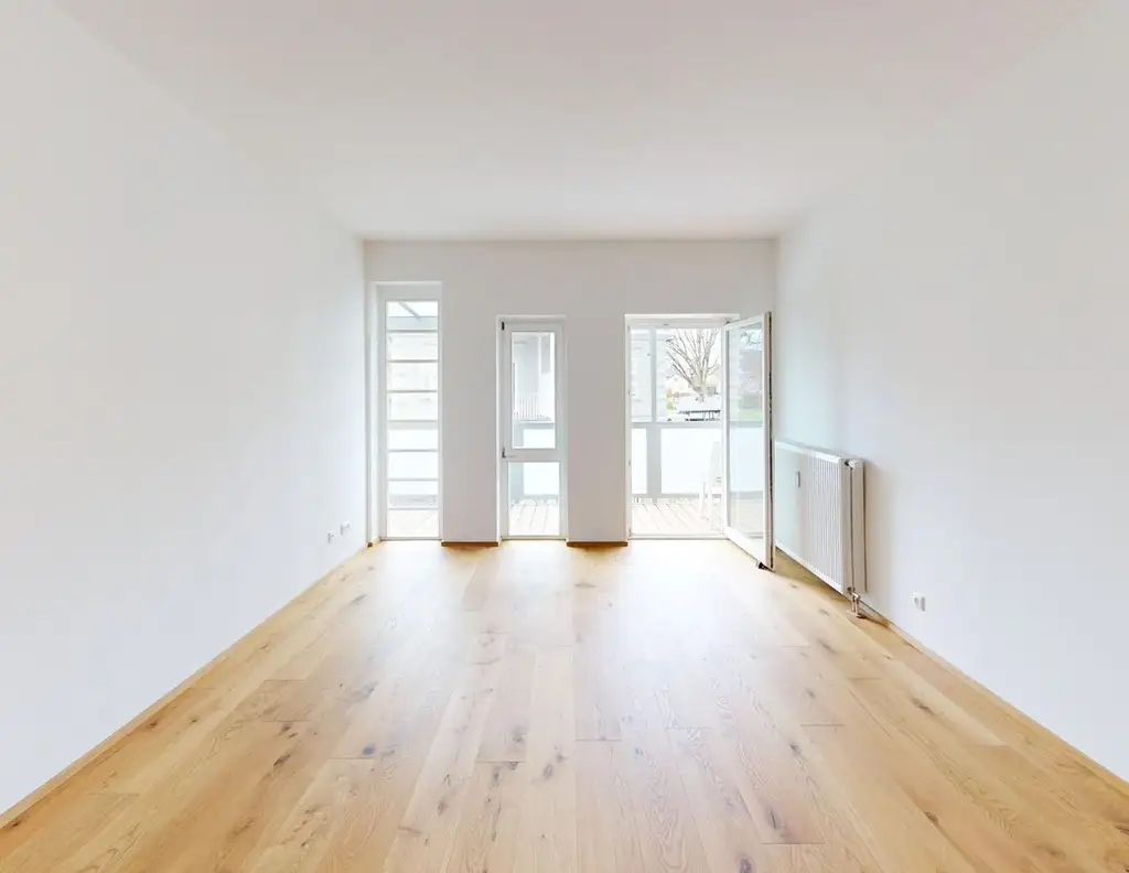 Provisionsfrei / Keine Grunderwerbsteuer!: Feldkirchen - 3-Zimmer-Wohnung im Grünen mit großem Balkon und Spielplatz