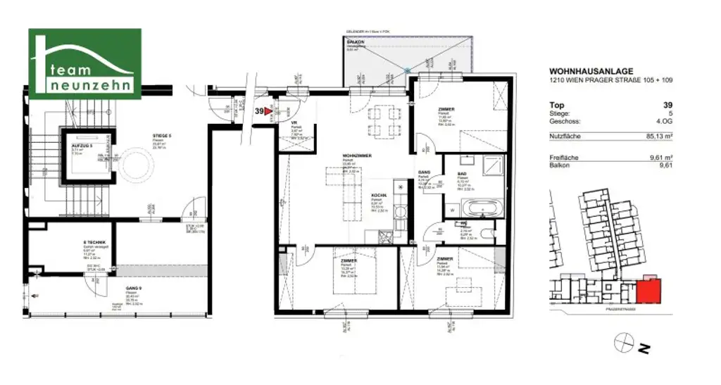 Neubauwohnungen in Wien 1210 – Moderne Wohnqualität in gefragter Lage zwischen SCN und Lorettowiese