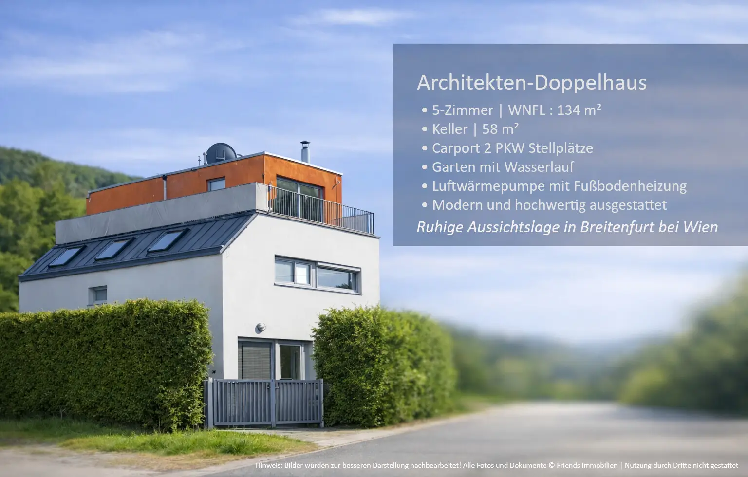 Moderne Doppelhaushälfte in Grünruhelage